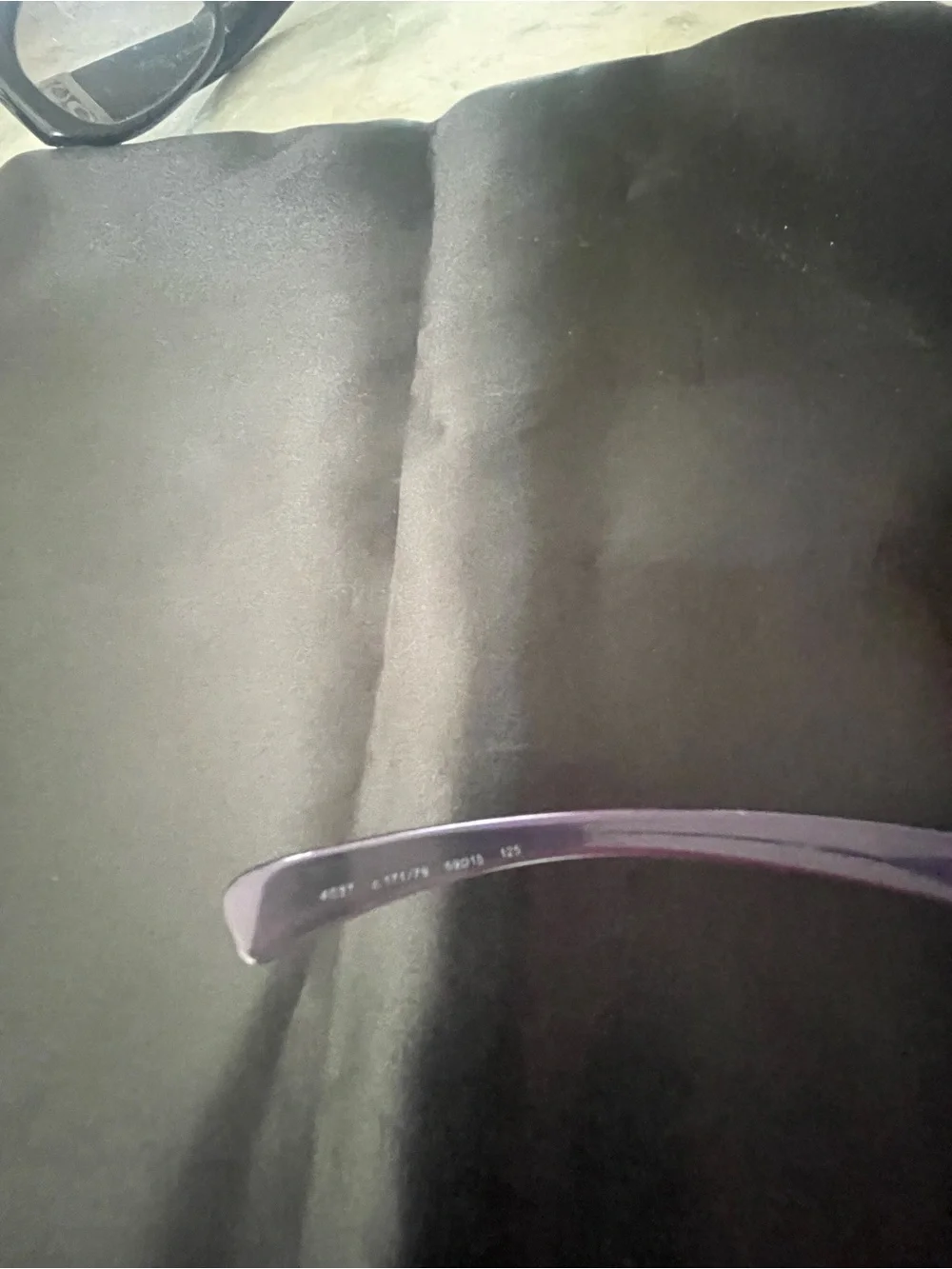 CHANEL Purple Rimless Sunglasses with Metal Bridge